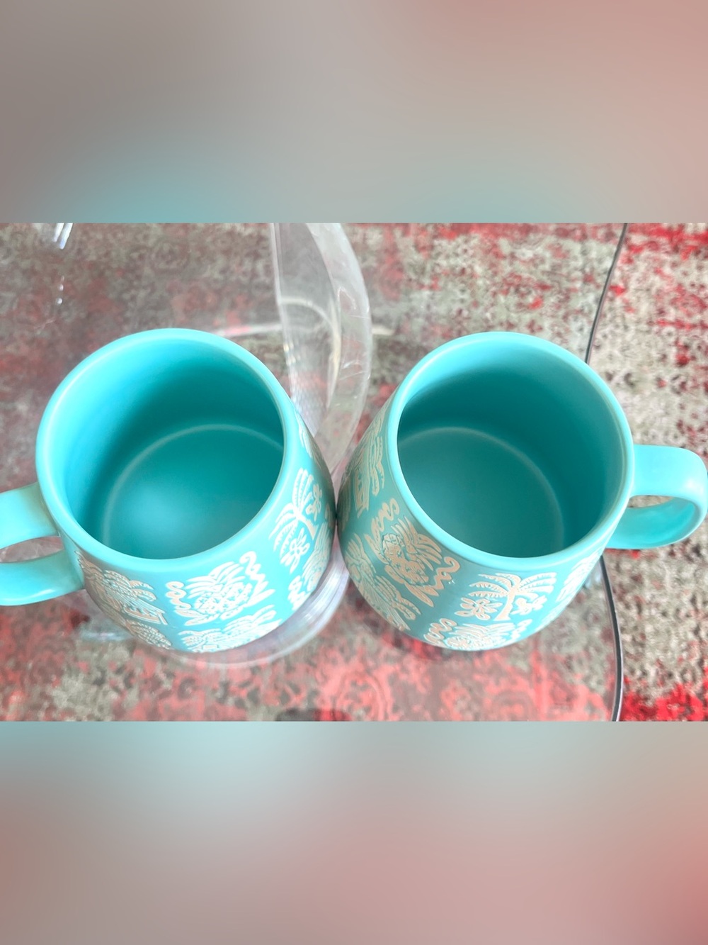 Beautiful set of 2 Opalhouse mugs. Large size. Aqua color. - Picture 4 of 4